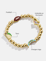 BaubleBar NFL Pisa Charm Bracelet - Los Angeles Chargers -
NFL beaded charm bracelet