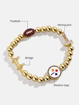 BaubleBar NFL Pisa Charm Bracelet - Pittsburgh Steelers - 
    NFL beaded charm bracelet
