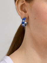 BaubleBar WEAR By Erin Andrews x BaubleBar Enamel Hoop Earrings - Buffalo Bills - 
    NFL hoop earrings