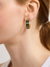 BaubleBar WEAR By Erin Andrews x BaubleBar Enamel Hoop Earrings - Green Bay Packers - 
    NFL hoop earrings