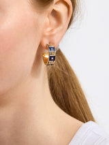 BaubleBar WEAR By Erin Andrews x BaubleBar Enamel Hoop Earrings - New York Giants - 
    NFL hoop earrings
