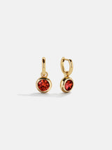 BaubleBar 18K Gold Birthstone Drop Earrings - Garnet -
18K gold plated sterling silver, Cubic Zirconia
