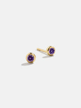 BaubleBar 18K Gold Birthstone Stud Earrings - Amethyst -
18K gold plated sterling silver, Cubic Zirconia