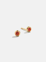 BaubleBar 18K Gold Birthstone Stud Earrings - Garnet - 
    18K gold plated sterling silver, Cubic Zirconia