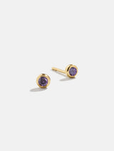 BaubleBar 18K Gold Birthstone Stud Earrings - Light Amethyst -
18K gold plated sterling silver, Cubic Zirconia