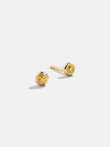 BaubleBar 18K Gold Birthstone Stud Earrings - Topaz -
18K gold plated sterling silver, Cubic Zirconia