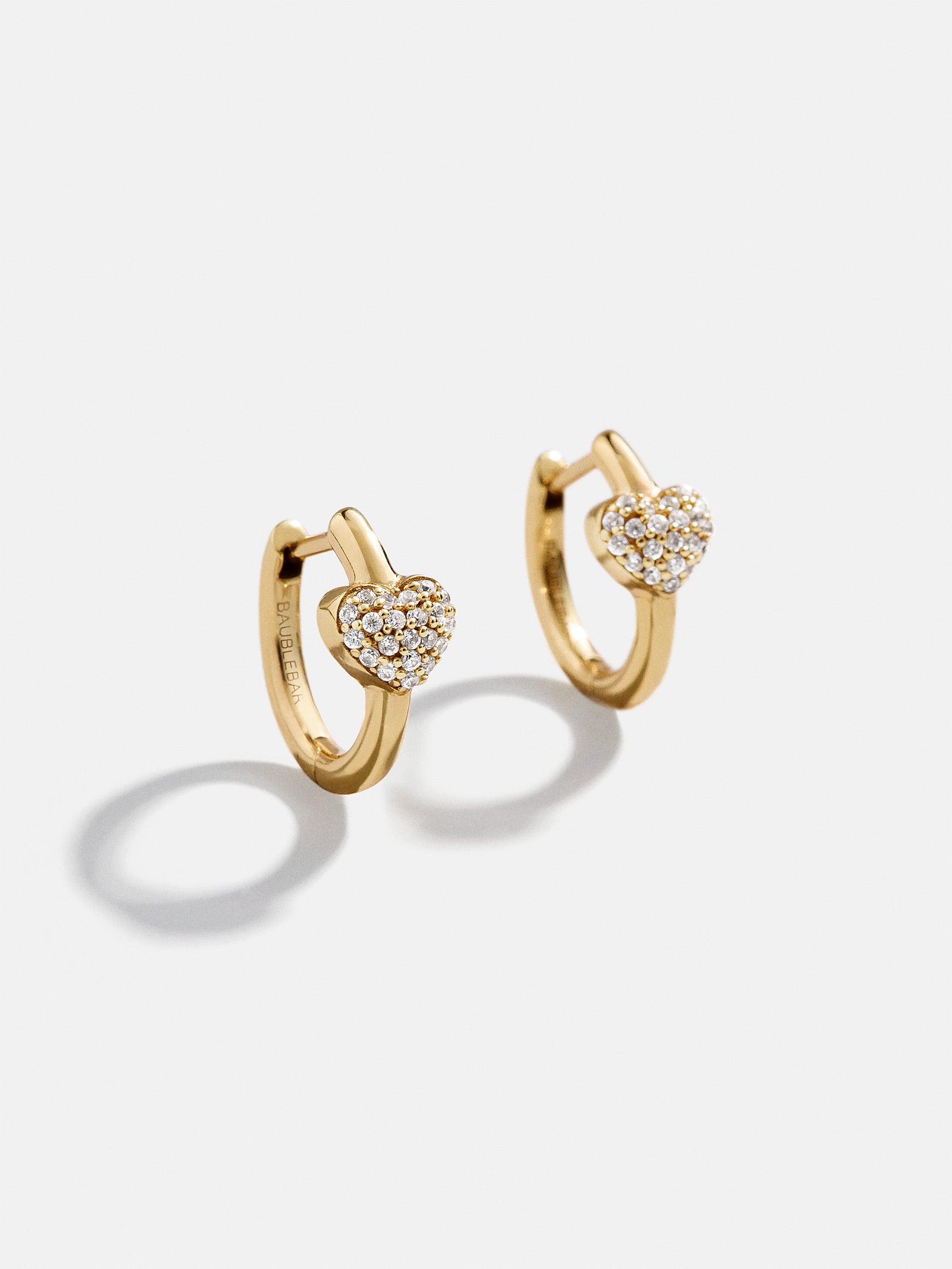 18K Gold Heart Earrings - Heart – 18K Gold Plated Sterling