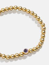 BaubleBar 18K Gold Birthstone Pisa Bracelet - Light Amethyst -
18K gold plated sterling silver, Cubic Zirconia