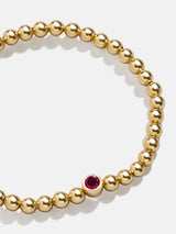 BaubleBar 18K Gold Birthstone Pisa Bracelet - Ruby -
18K gold plated sterling silver, Cubic Zirconia