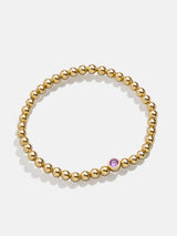BaubleBar 18K Gold Birthstone Pisa Bracelet - Rose -
18K gold plated sterling silver, Cubic Zirconia