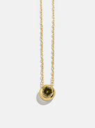 18K Gold Birthstone Pendant Necklace - Peridot