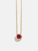 BaubleBar 18K Gold Birthstone Pendant Necklace - Ruby -
18K gold plated sterling silver, Cubic Zirconia