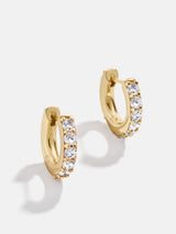 BaubleBar 18K Gold Birthstone Huggie Earrings - Crystal -
Cubic zirconia earrings