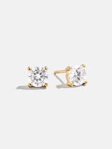 BaubleBar Debra 18K Gold Earrings - 6MM Debra Earring -
Cubic zirconia stud earrings