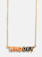 WEAR By Erin Andrews x BaubleBar Enamel Slogan Necklace - Cincinnati Bengals