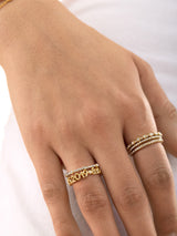 BaubleBar 18K Save The Date Custom Ring - Number - 
    18K Gold Plated Sterling Silver, Cubic Zirconia
  
