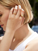 BaubleBar 18K Gold Custom Engravable Peekaboo Ring - Oval - 
    18K Gold Plated Sterling Silver
  
