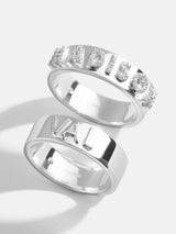 BaubleBar Sterling Silver Custom Block Ring - Sterling Silver - 
    25% Off Custom Gifts: The Annual Custom Event