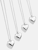 BaubleBar Sterling Silver Custom Bubble Heart Necklace - Sterling Silver - 
    Get Gifting Early: 20% Off Custom