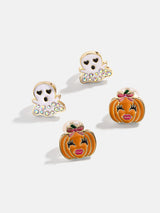 BaubleBar Trick Or Treat Kids' Clip-On Earring Set - Pumpkin -
Set of two Halloween earrings