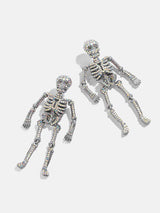 BaubleBar Bone-A-Fide Hottie Earrings - Silver/Iridescent -
Statement skeleton Halloween earrings