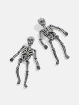 BaubleBar Bone-A-Fide Hottie Earrings - Black/Iridescent - 
    Statement skeleton Halloween earrings