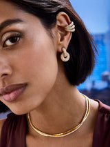 BaubleBar Jenny Ear Cuff - Gold/Pavé -
Glass stones cuff