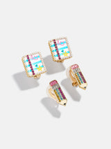BaubleBar Back To School Kids' Clip On Earring Set - Back To School Clip On Earring Set - 
    One set of notebook earrings, one set of pencil earrings