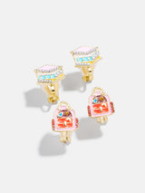 BaubleBar Hit The Books Kids' Clip-On Earring Set - Hit The Books -
Set of two kids' earrings