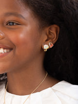 BaubleBar Hit The Books Kids' Clip-On Earring Set - Hit The Books -
Set of two kids' earrings