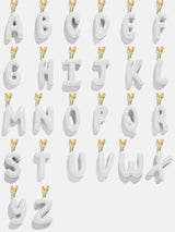 BaubleBar Mini Bubble Initial Enamel Necklace - White - 
    Get Gifting Early: 20% Off Custom