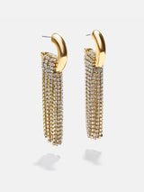 BaubleBar Talia Statement Earrings - Gold/Pavé -
Gold fringe statement earrings