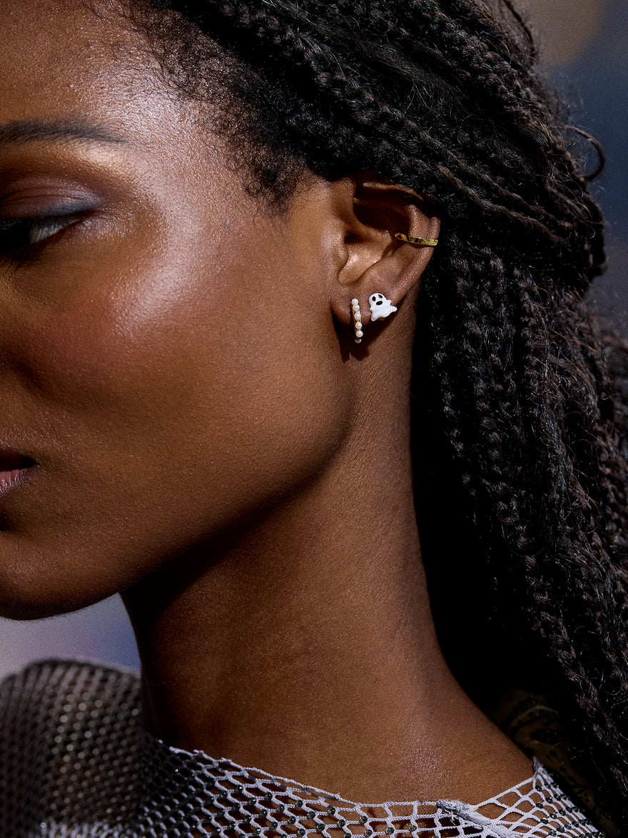 Glow-In-The-Dark Ghost Stud Earrings - Ghost