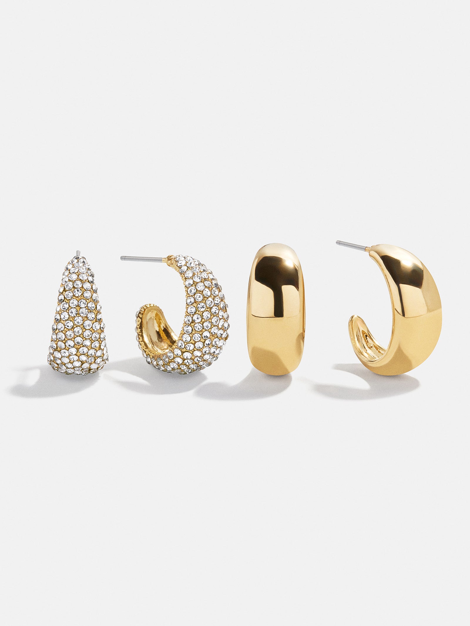 Bay Waterproof Earring Set - Gold/Pavé
