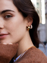 BaubleBar Bay Waterproof Earring Set - Gold/Pavé - 
    Set of two waterproof earrings