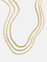 BaubleBar Anita Waterproof Necklace Set - Gold/Pavé -
Set of three waterproof necklaces