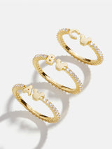 BaubleBar Disney Mickey Mouse 18K Gold Plated Sterling Silver Custom Ring - Gold/Pavé - 
    25% Off Custom Gifts: The Annual Custom Event