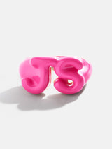 BaubleBar Block Enamel Custom Initial Ring - Hot Pink - 
    25% Off Custom Gifts: The Annual Custom Event