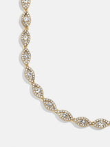 BaubleBar Evil Eye On Repeat Tennis Necklace - Gold/Pavé - 
    Repeating evil eye tennis necklace