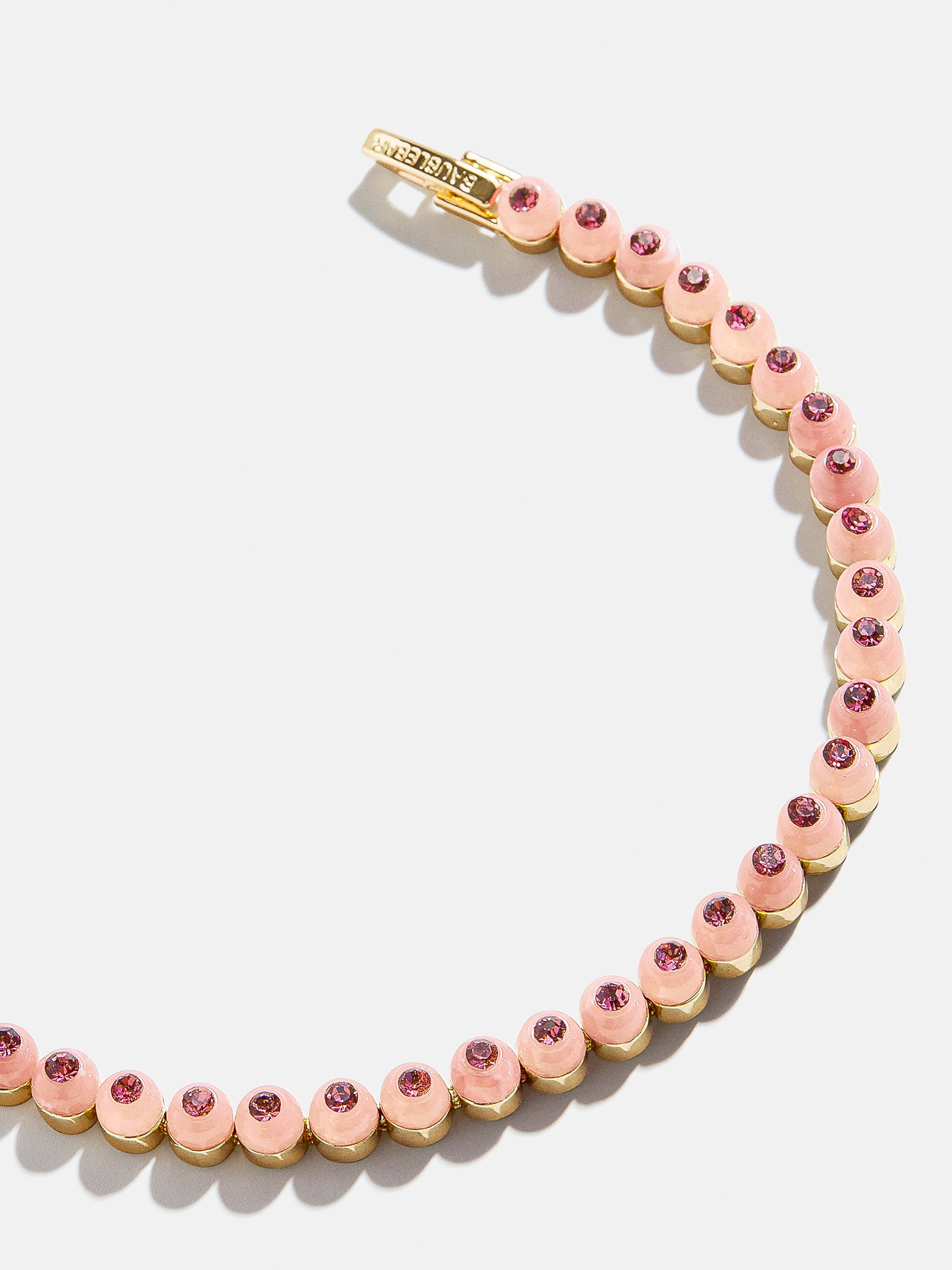 Brielle Bracelet - Pink – Beaded tennis bracelet – BaubleBar