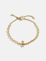 BaubleBar B - 
    Gold chucky initial pull-tie bracelet