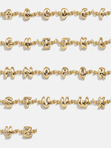 BaubleBar Bubble Initial Custom Chain Bracelet - Chain Bracelet - 
    Gold chucky initial pull-tie bracelet