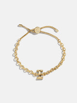 BaubleBar I - 
    Gold chucky initial pull-tie bracelet