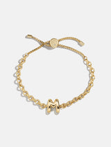 BaubleBar M - 
    Gold chucky initial pull-tie bracelet