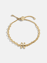 BaubleBar N - 
    Gold chucky initial pull-tie bracelet