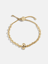 BaubleBar O - 
    Gold chucky initial pull-tie bracelet
