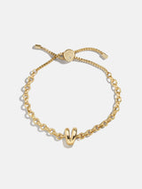 BaubleBar V - 
    Gold chucky initial pull-tie bracelet