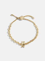 BaubleBar X - 
    Gold chucky initial pull-tie bracelet
