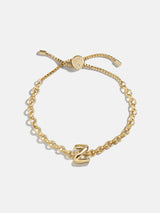 BaubleBar Z - 
    Gold chucky initial pull-tie bracelet