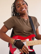 BaubleBar Amped Up Kids' Pisa Bracelet Set - Headphones -
Five gold beaded stretch bracelets